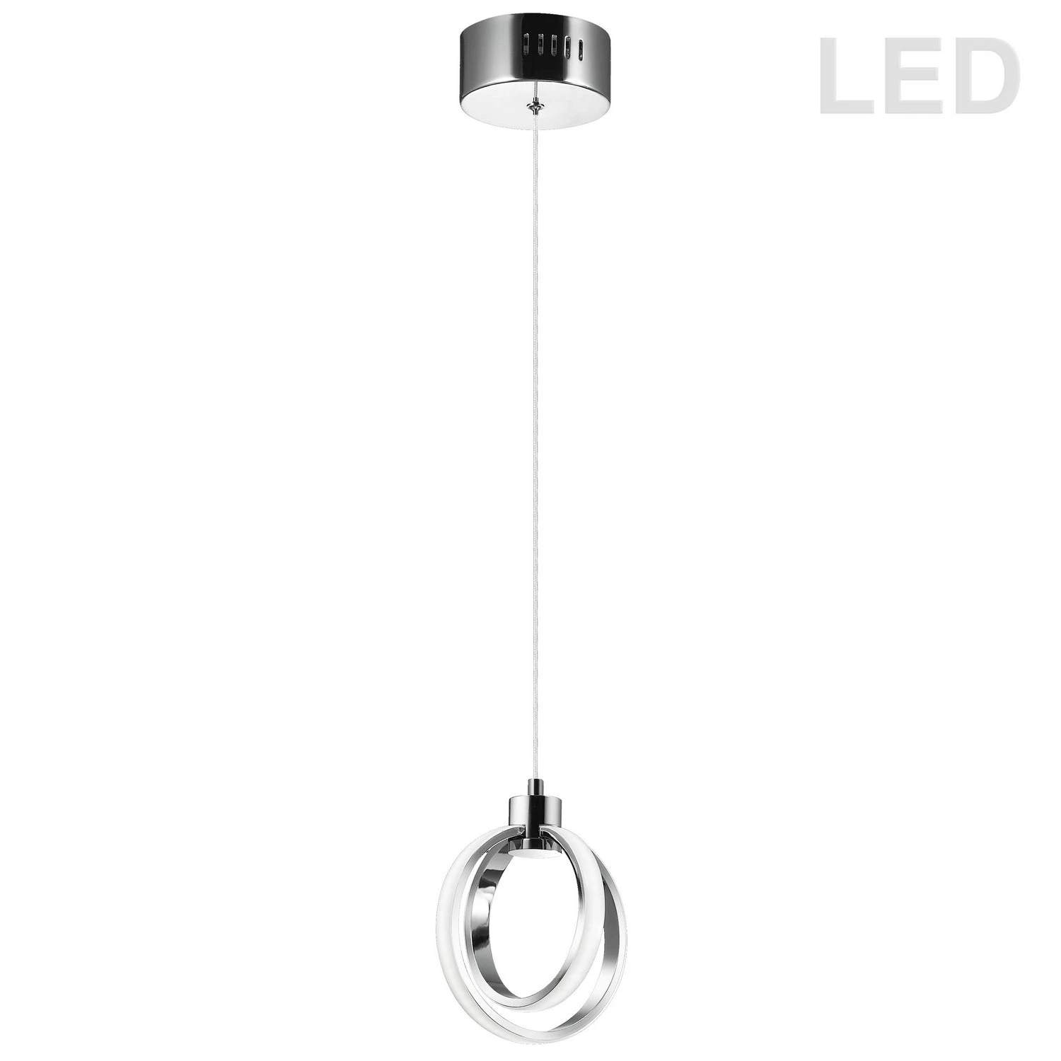 Dainolite 2-Lights 14W Polished Chrome Cord Pendant - Image 6