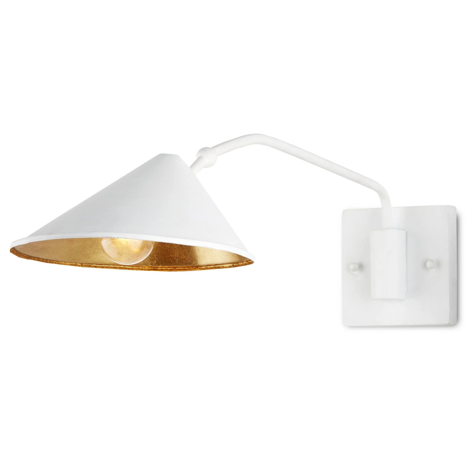 Serpa Single Swing-Arm White Wall Sconce - Image 3