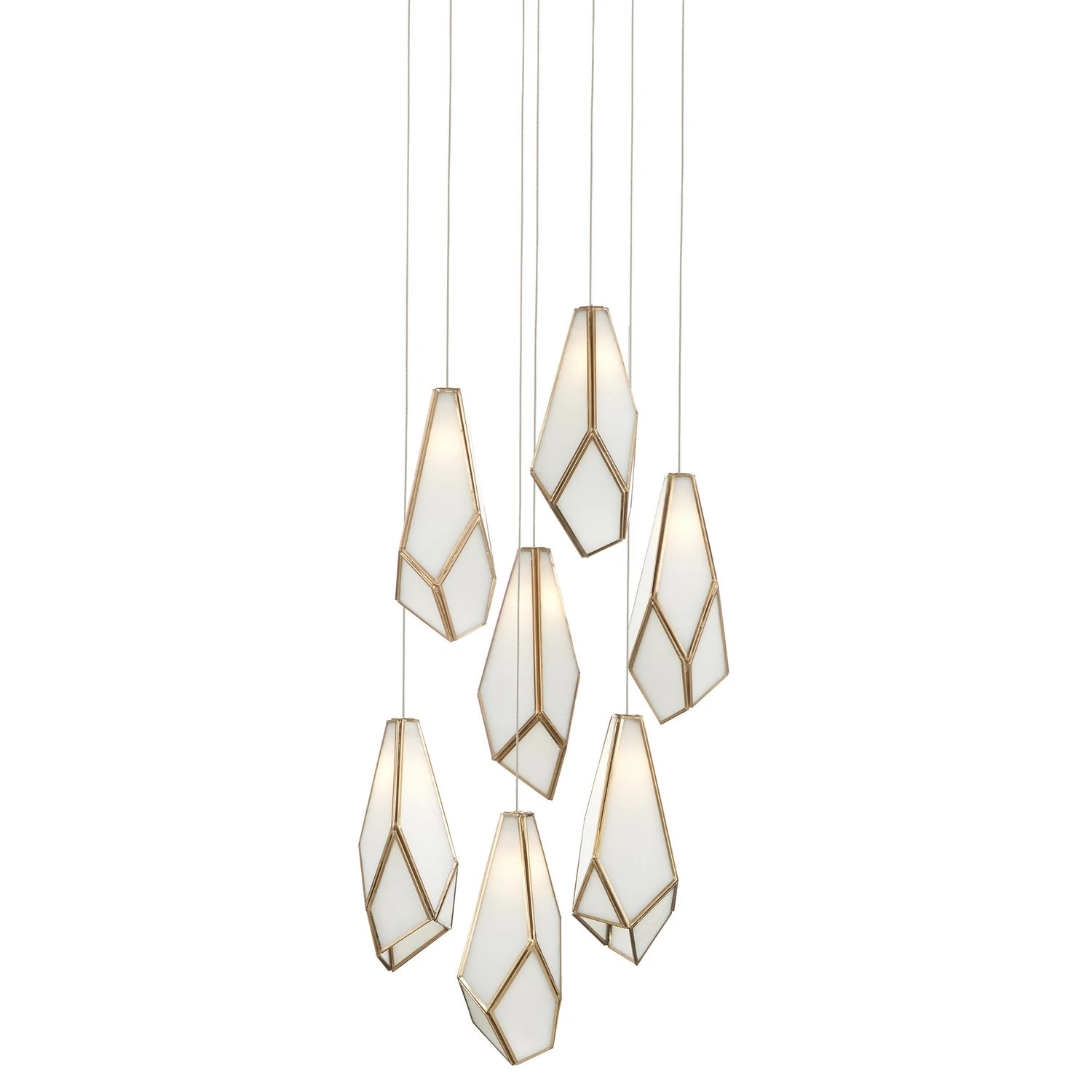 Glace White 1-Light Multi-Drop Pendant - Image 2