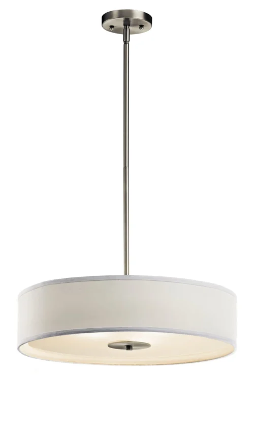 20" 3 Light Convertible Pendant Brushed Nickel