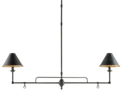 Prosperity Black Rectangular Chandelier Linear Suspension
