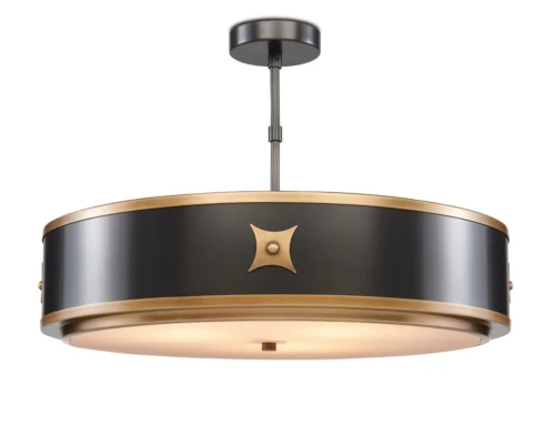 Huntsman Black Semi Flush Mount Pendant