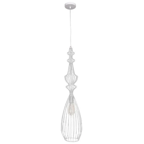 Dainolite 1-light 100w Matte White LED Wire Frame Pendant