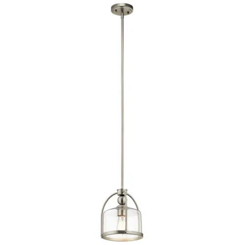9.5" 1 Light Mini Pendant Brushed Nickel