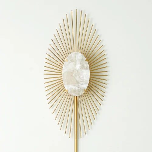 Quartz Radial Burst Electrified Wall Sconce